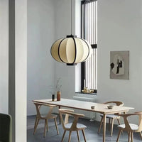 Suspension Japonaise Jobi : Chambre chez l'Habitant - Tissu Salon Traditionnel Japonais - Restaurant Éclairage LED | Marco Lucetti