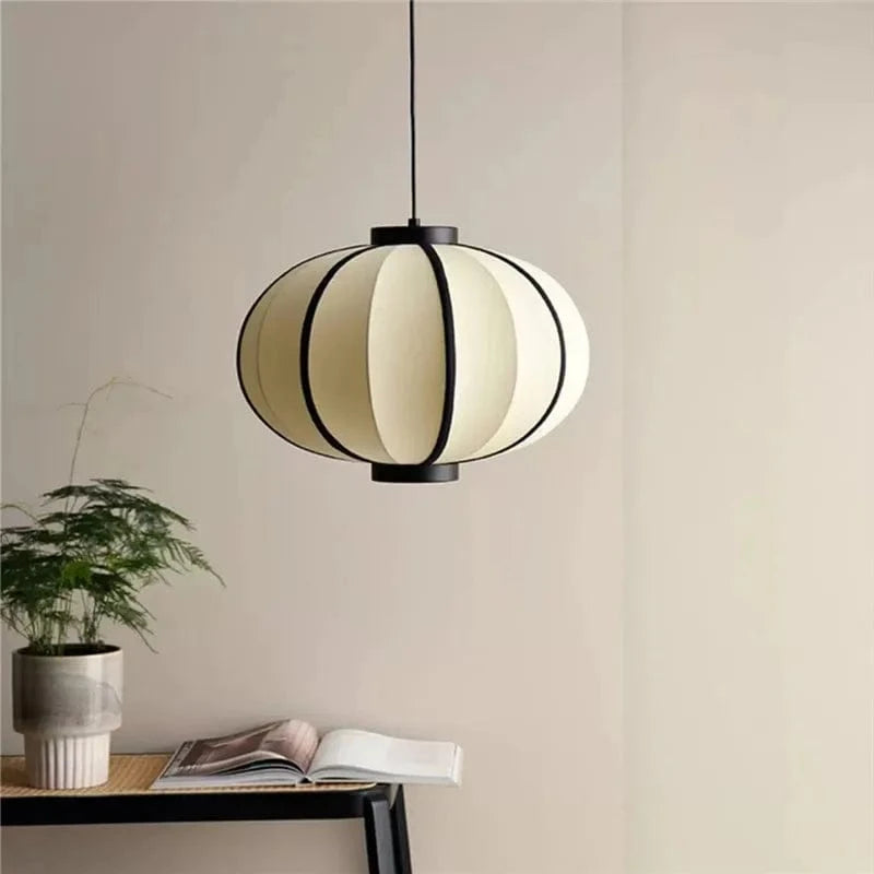 Suspension Japonaise Jobi : Chambre chez l'Habitant - Tissu Salon Traditionnel Japonais - Restaurant Éclairage LED | Marco Lucetti