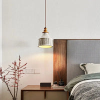 Suspension Japonaise Minimaliste Wabi-Sabi en Béton pour Chambre à Coucher Chevet E27 LED, Salon, Canapé, Allée, Restaurant et Bar | Marco Lucetti