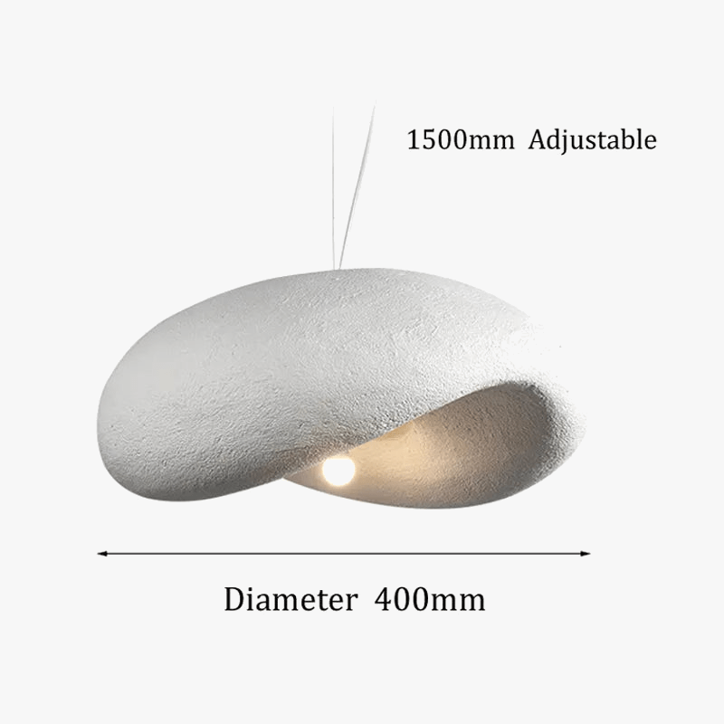 Suspension japonaise Wabi Sabi en ligne blanche pour chambre de restaurant de style nordique | Marco Lucetti Dia40CM