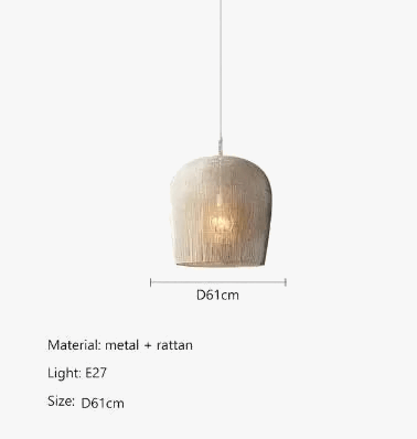 Suspension japonaise Wabi Sabi en rotin artisanal | Marco Lucetti