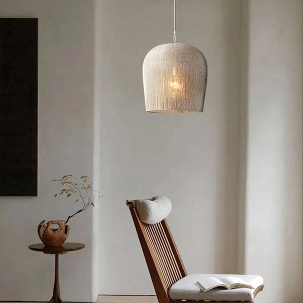 Suspension japonaise Wabi Sabi en rotin artisanal | Marco Lucetti