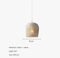 Suspension japonaise Wabi Sabi en rotin artisanal | Marco Lucetti