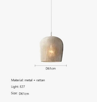 Suspension japonaise Wabi Sabi en rotin artisanal