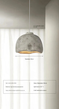 Suspension japonaise Wabi-sabi pour une ambiance nordique moderne | Marco Lucetti A-Blanc-D45cm / Lumière chaude, pas de télécommande