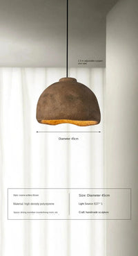 Suspension japonaise Wabi-sabi pour une ambiance nordique moderne | Marco Lucetti A-Marron-D45cm / Blanc froid, pas de télécommande