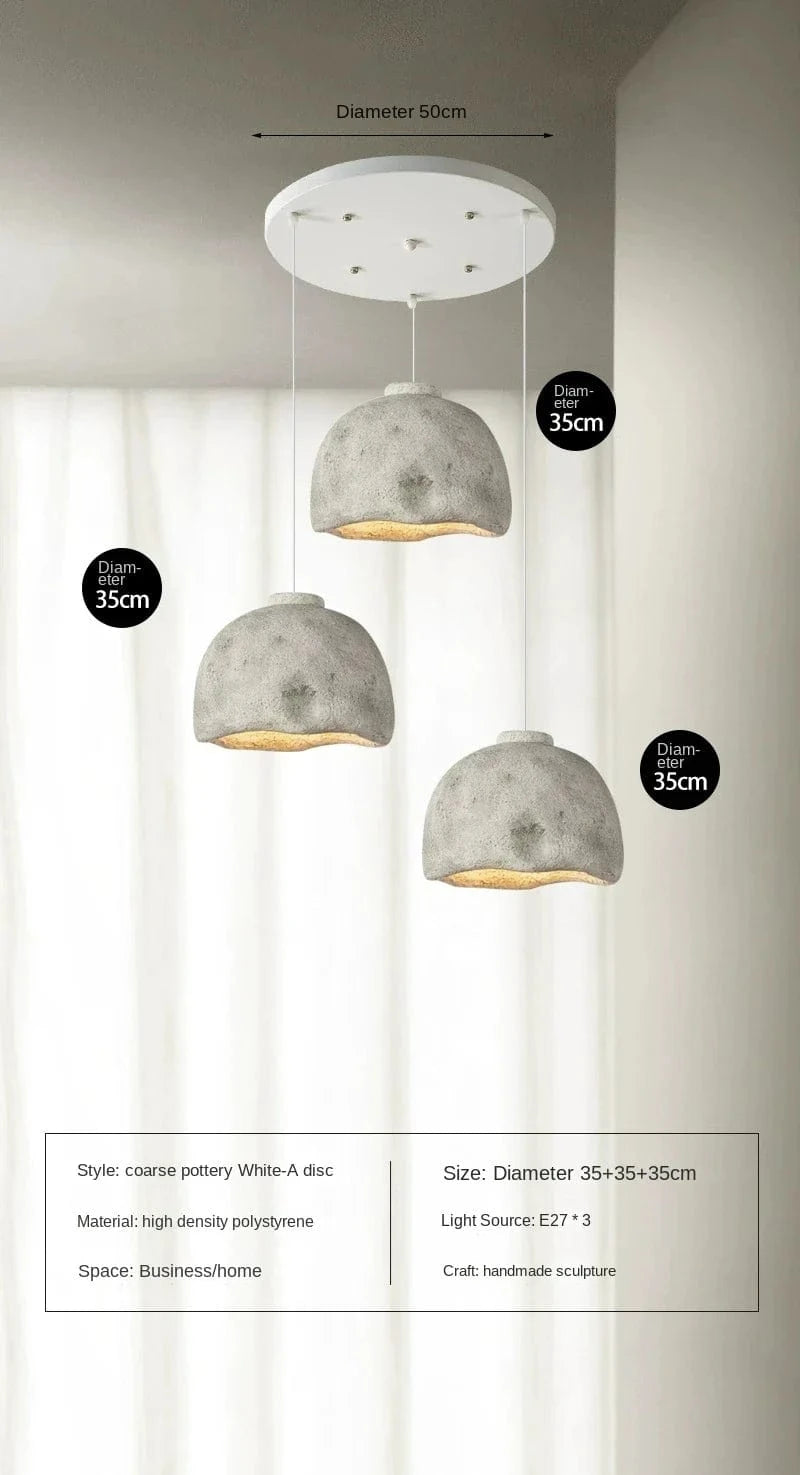 Suspension japonaise Wabi-sabi pour une ambiance nordique moderne | Marco Lucetti C-Blanc-D35cm / Blanc froid, pas de télécommande