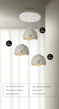 Suspension japonaise Wabi-sabi pour une ambiance nordique moderne | Marco Lucetti C-Blanc-D35cm / Blanc froid, pas de télécommande