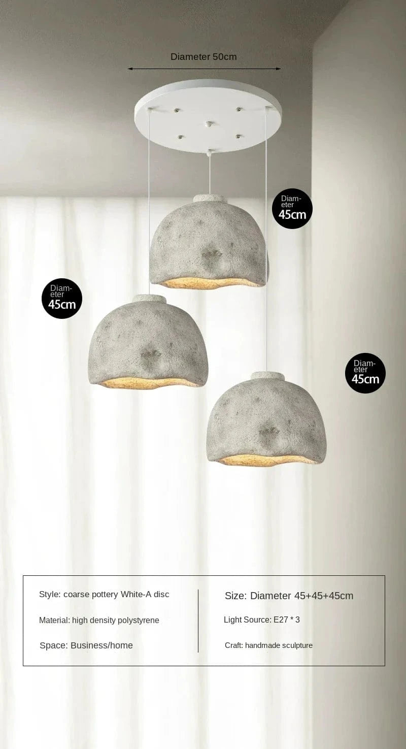 Suspension japonaise Wabi-sabi pour une ambiance nordique moderne | Marco Lucetti C-Blanc-D45cm / Lumière neutre