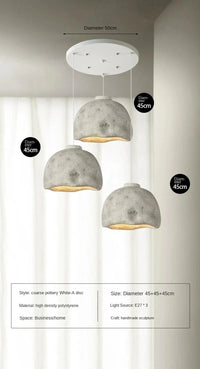 Suspension japonaise Wabi-sabi pour une ambiance nordique moderne | Marco Lucetti C-Blanc-D45cm / Lumière neutre