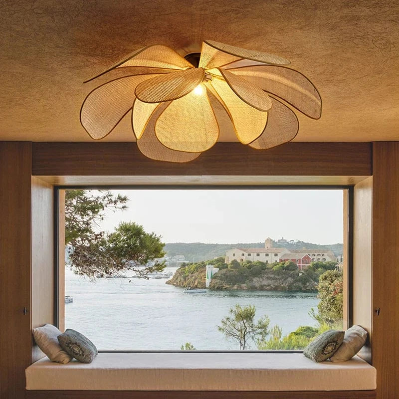 Suspension Japonica Light en rotin avec LED | Marco Lucetti
