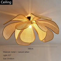 Suspension Japonica Light en rotin avec LED | Marco Lucetti Plafond D100cm / Lumière blanche