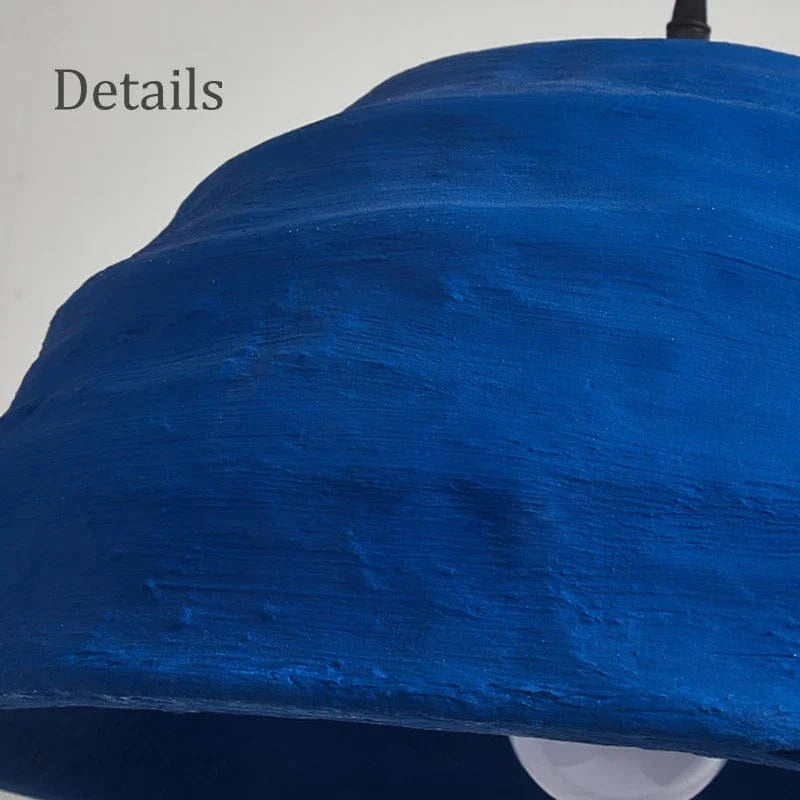 Suspension Klein bleu pour table à manger de 49 CM - Idéale pour la chambre d'enfants et le chevet - Suspension Wabi Sabi pour la maison et le séjour - Éclairage suspendu | Marco Lucetti