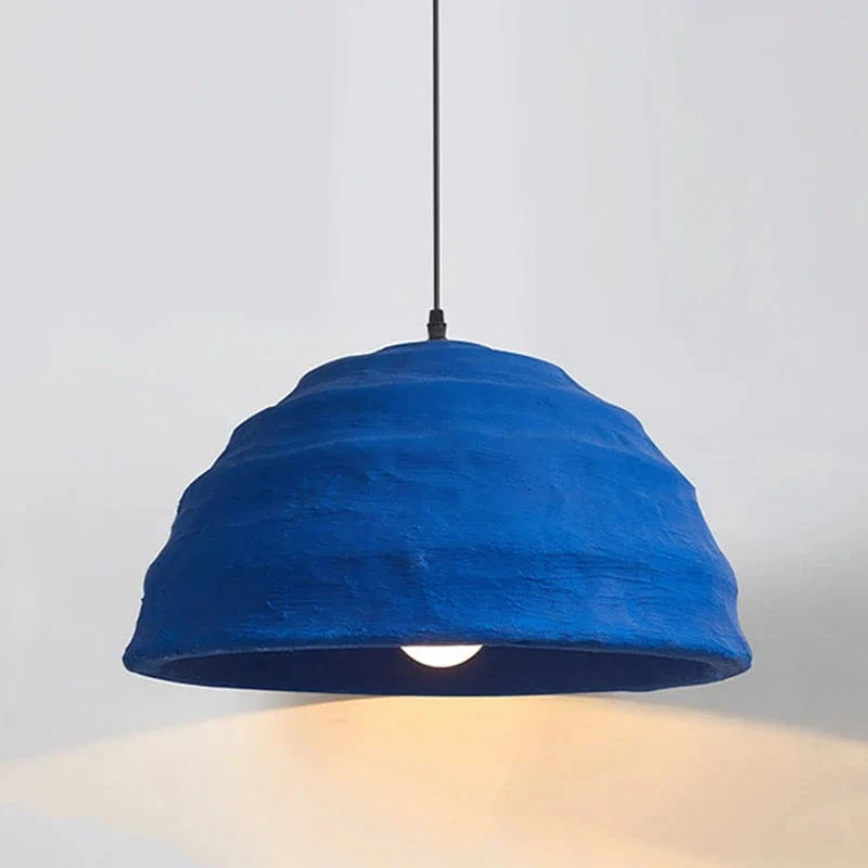Suspension Klein bleu pour table à manger de 49 CM - Idéale pour la chambre d'enfants et le chevet - Suspension Wabi Sabi pour la maison et le séjour - Éclairage suspendu | Marco Lucetti