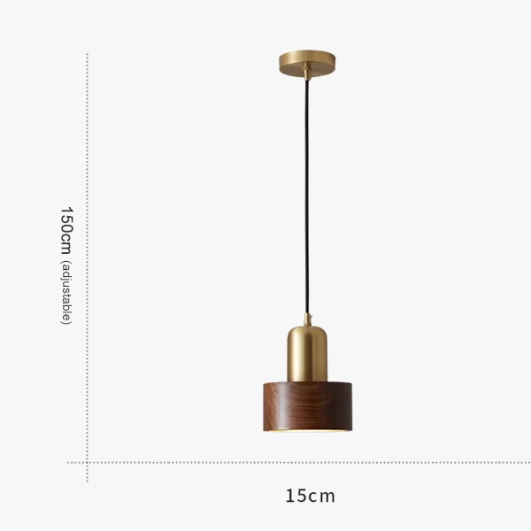 Suspension Laiton Noyer pour Bars & Restaurants