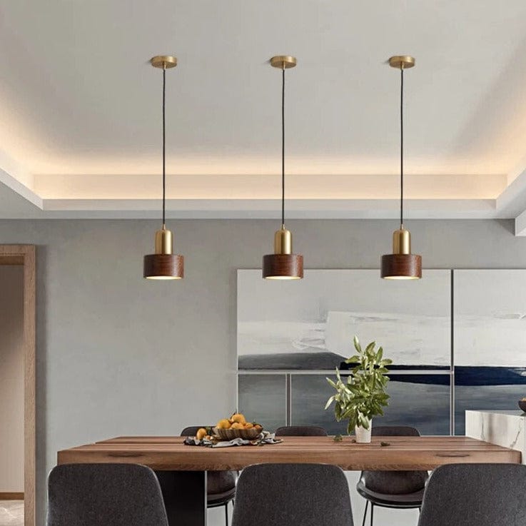 Suspension Laiton Noyer pour Bars & Restaurants | Marco Lucetti