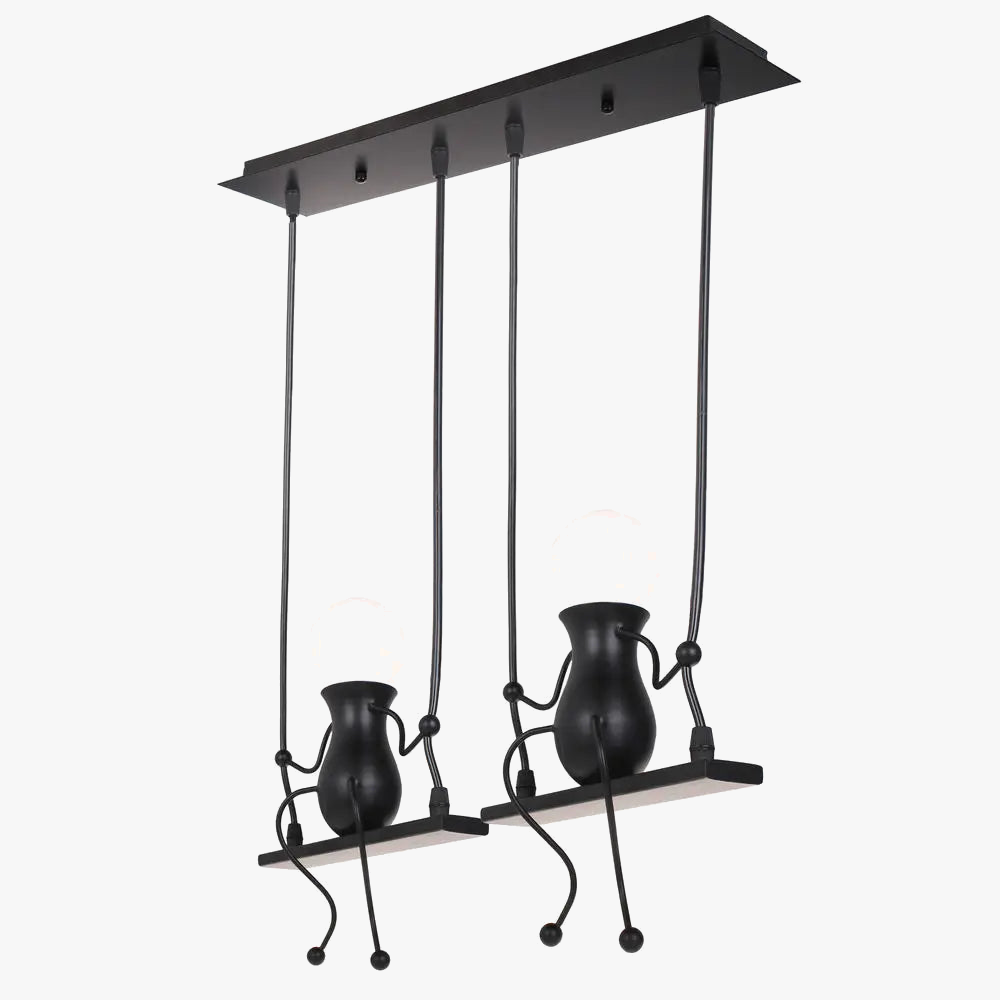Lampe Suspension Art Décor Moderne 1/3 Tête