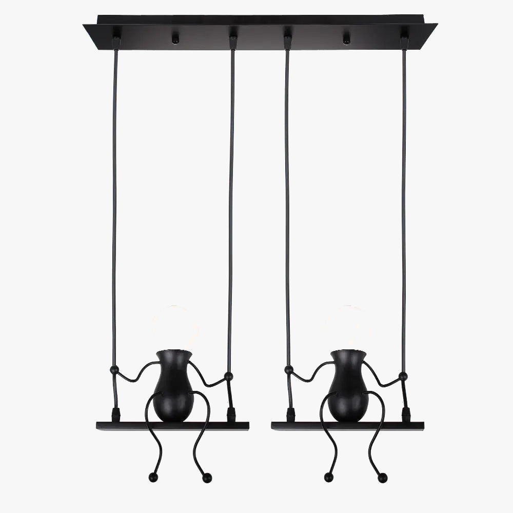 Lampe Suspension Art Décor Moderne 1/3 Tête