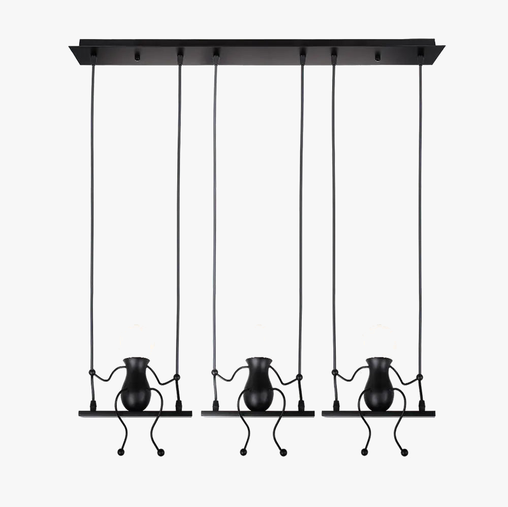 Lampe Suspension Art Décor Moderne 1/3 Tête