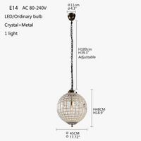 Suspension Lampe en Cristal Style Médiéval