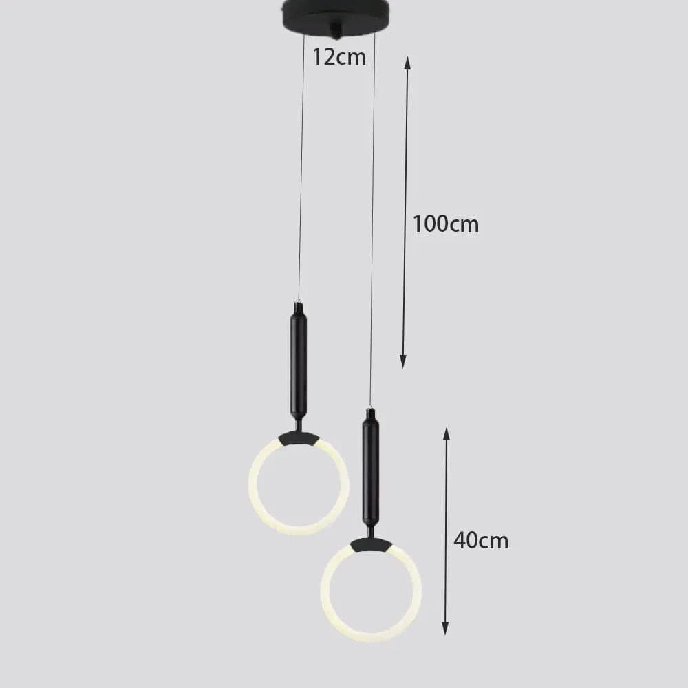 Suspension lampe Nordique Créatif LED 360° - Lumière Art Luxe | Marco Lucetti 1 tuo 2p Black / Translucent cable / Cold White