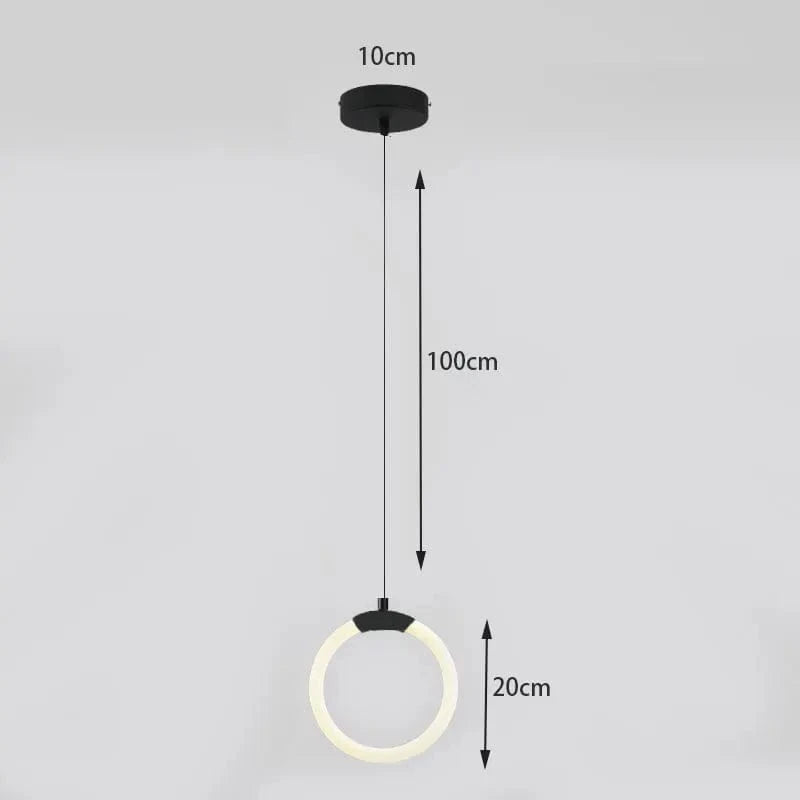 Suspension lampe Nordique Créatif LED 360° - Lumière Art Luxe | Marco Lucetti A style Black / Translucent cable / Cold White