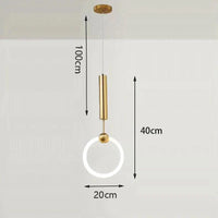 Suspension lampe Nordique Créatif LED 360° - Lumière Art Luxe | Marco Lucetti Style C / Câble translucide / Blanc froid