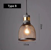 Suspension Lampes Vintage Loft en Fer Forgé LED | Marco Lucetti B / Pas d&#39;ampoule
