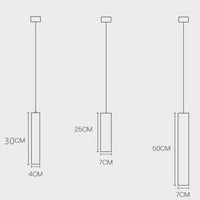 Suspension LED allongée en ciment gris. | Marco Lucetti