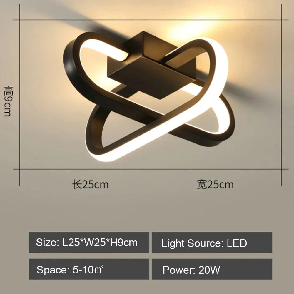 Suspension LED Ambiance-Tech | Marco Lucetti Modèle B Noir / Blanc chaud