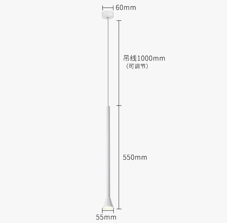 Suspension LED Art Créatif - Long Tube Lumineux | Marco Lucetti
