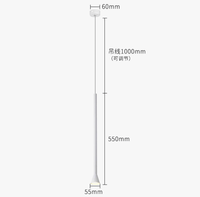 Suspension LED Art Créatif - Long Tube Lumineux | Marco Lucetti