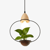 Suspension LED Art Déco avec Plantes - Mira Green