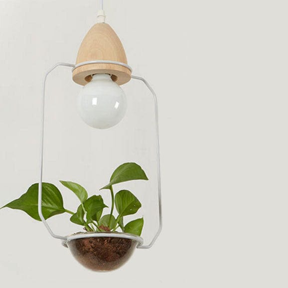 Suspension LED Art Déco avec Plantes - Mira Green | Marco Lucetti B - Blanc