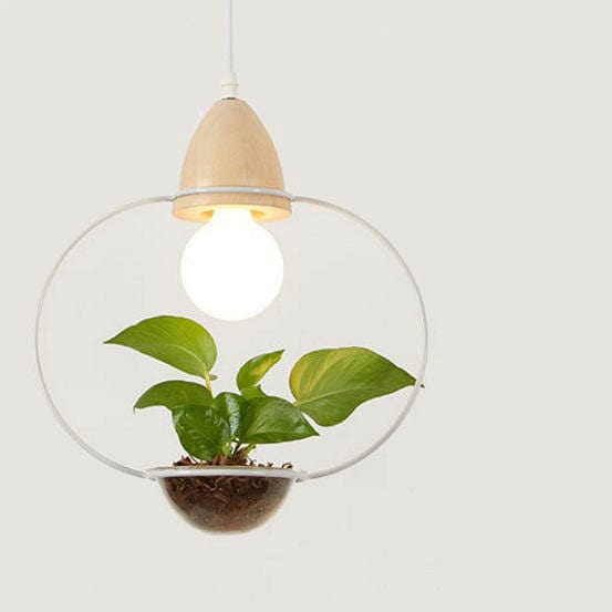 Suspension LED Art Déco avec Plantes - Mira Green | Marco Lucetti C - Blanc