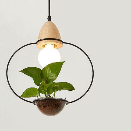 Suspension LED Art Déco avec Plantes - Mira Green | Marco Lucetti C - Noir