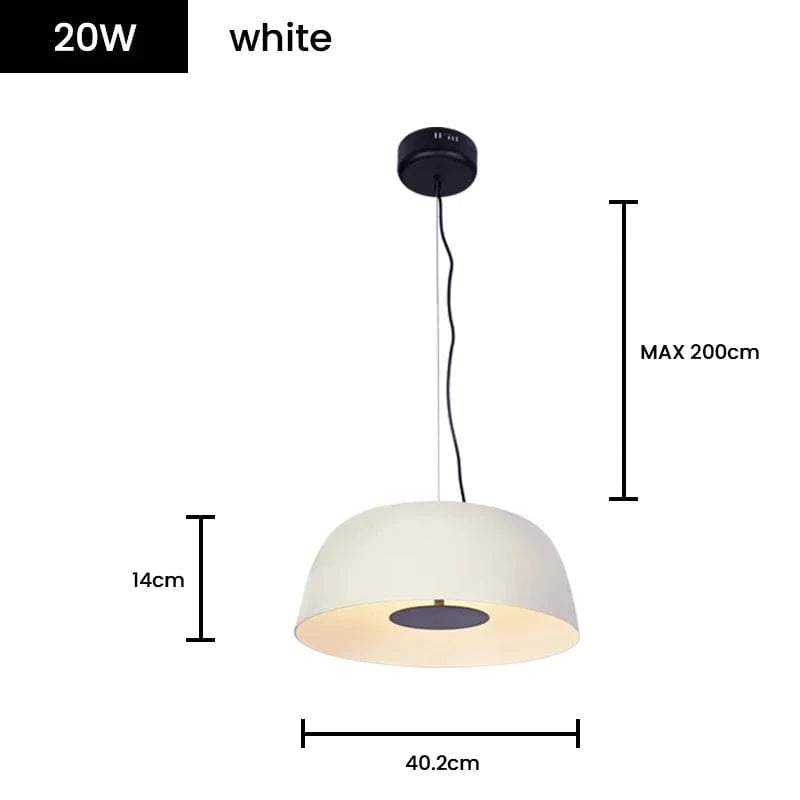 Suspension LED Art Déco Design Scandinave | Marco Lucetti Suspension H14 Blanche / Blanc chaud