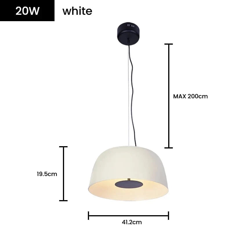 Suspension LED Art Déco Design Scandinave | Marco Lucetti Suspension H20 Blanche / Blanc chaud
