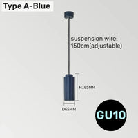 Suspension LED Art Moderne Colorée | Marco Lucetti A bleu