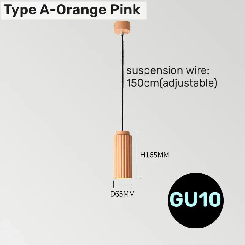 Suspension LED Art Moderne Colorée | Marco Lucetti A rose orangé