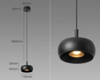 Suspension LED au design minimaliste contemporain | Marco Lucetti Noir