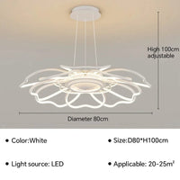 Suspension LED au design moderne - Éclairage innovant | Marco Lucetti Blanc E 80CM / Blanc chaud (pas de RC)