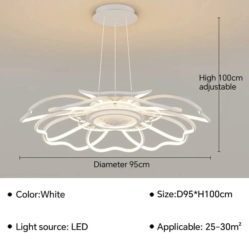 Suspension LED au design moderne - Éclairage innovant | Marco Lucetti Blanc E 95CM / Blanc chaud (pas de RC)