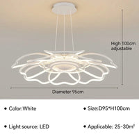 Suspension LED au design moderne - Éclairage innovant | Marco Lucetti Blanc E 95CM / Blanc chaud (pas de RC)