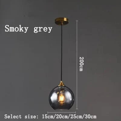 Suspension LED au design nordique contemporain | Marco Lucetti Gris fumé / 15 cm