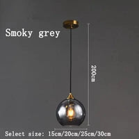 Suspension LED au design nordique contemporain | Marco Lucetti Gris fumé / 15 cm