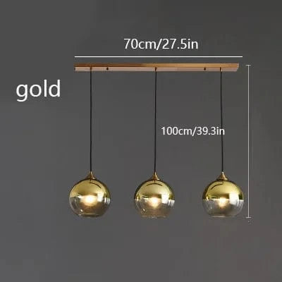 Suspension LED au design nordique contemporain | Marco Lucetti Trois pièces d&#39;or 1 / 15 cm