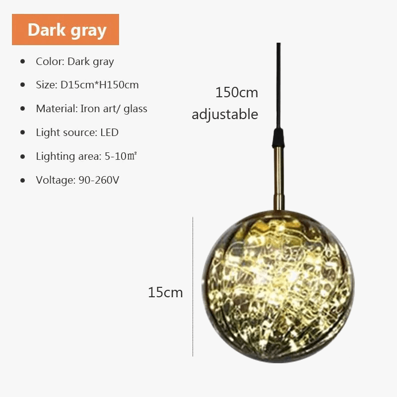 Suspension LED "Aurora" en verre - Design nordique contemporain | Marco Lucetti