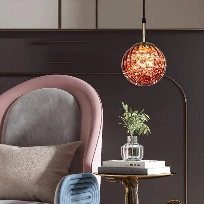 Suspension LED "Aurora" en verre - Design nordique contemporain | Marco Lucetti