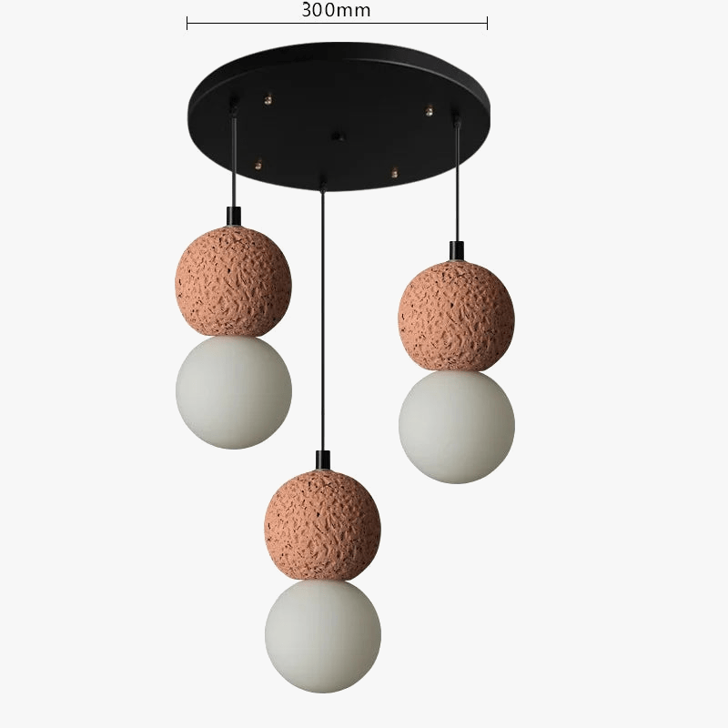 Suspension LED Ballsy Cement - Style Nordique Moderne | Marco Lucetti